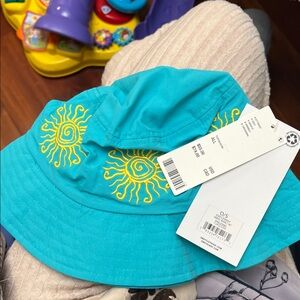 Obey Turquoise Embroidered Sun Bucket Hat